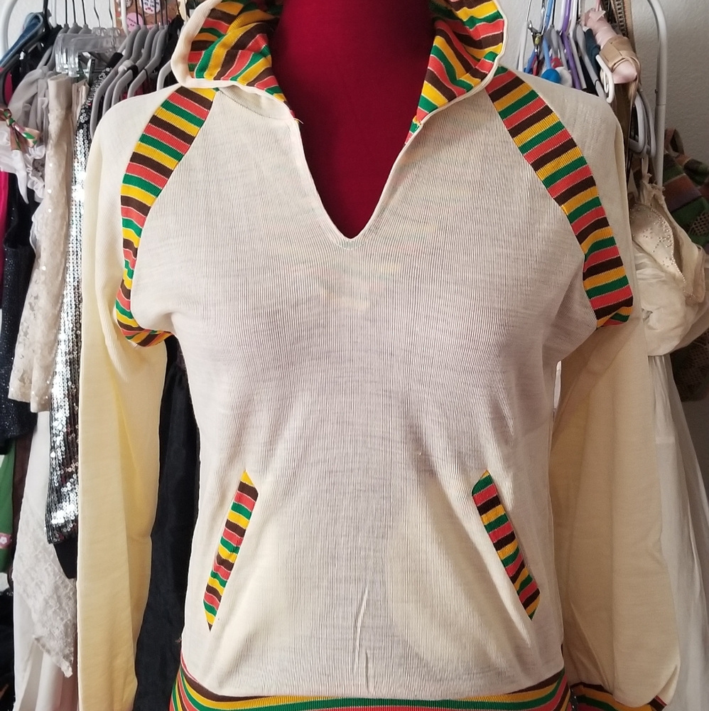 VTG New Old Stock Striped Hoodie